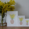 Illustration Mimosa dans un pot en A4, A5 et A6