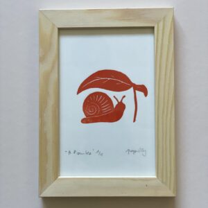 Linogravure " À l'ombre "