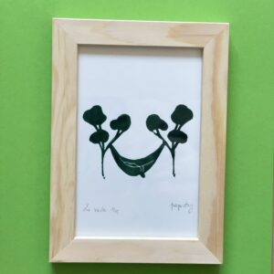 Linogravure " La sieste "